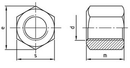 Écrou Inox A4 Haut, de type HH